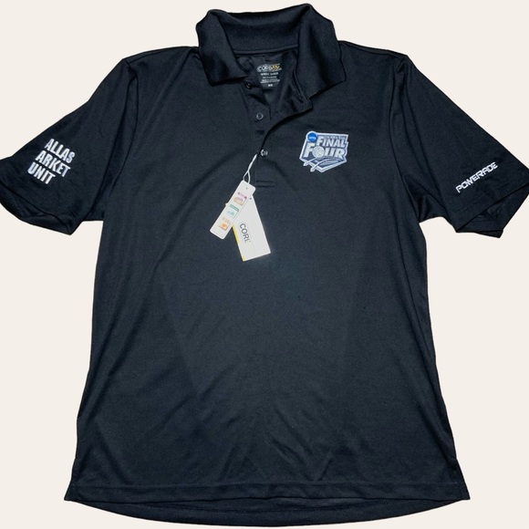 Men’s Basketball Final Four Dallas North Texas Market Black Polo Shirt New - Picture 2 of 6